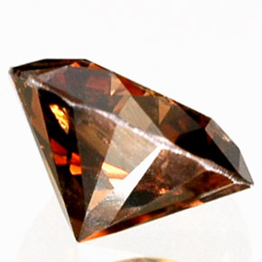 Diamante Orangy Cognac naturale da 0.62 ct, Taglio rotondo, SI-I1