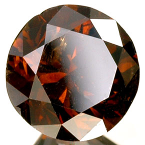 Diamante Orangy Cognac naturale da 0.85 ct, Taglio rotondo, SI-I1