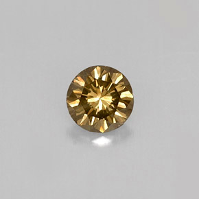 Diamante naturale marrone da 0,30 ct, taglio rotondo, VS