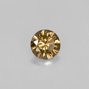 Diamante naturale marrone da 0,30 ct, taglio rotondo, VS