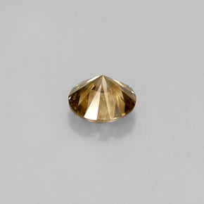 Diamante naturale marrone da 0,30 ct, taglio rotondo, VS