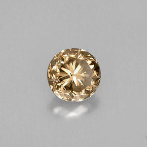 Diamante naturale marrone da 0,47 ct, taglio rotondo, VS