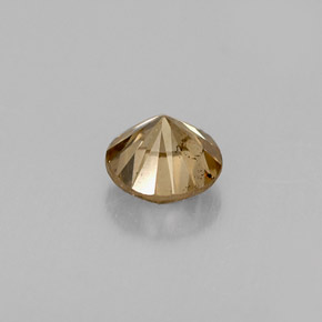 Diamante naturale marrone da 0,47 ct, taglio rotondo, VS