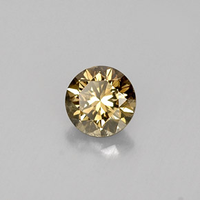 Diamante naturale marrone da 0,42 ct, taglio rotondo, VS