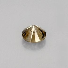 Diamante naturale marrone da 0,42 ct, taglio rotondo, VS