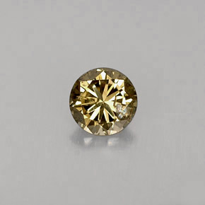 Diamante naturale marrone dorato da 0,29 ct, taglio rotondo, SI