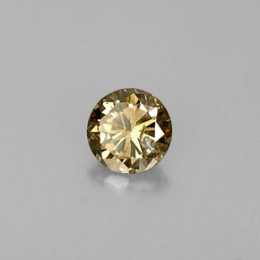 Diamante naturale marrone dorato da 0,29 ct, taglio rotondo, SI
