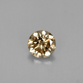 Diamante naturale marrone da 0,44 ct, taglio rotondo, SI