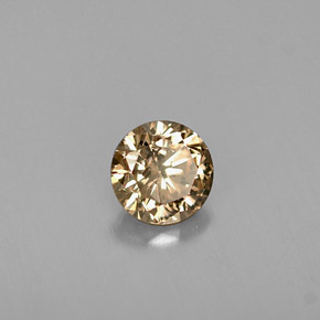 Diamante naturale marrone da 0,44 ct, taglio rotondo, SI