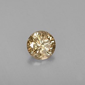 Diamante naturale marrone da 0,42 ct, taglio rotondo, VS-SI