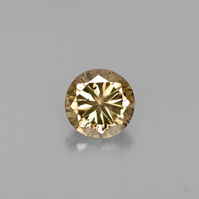 Diamante naturale marrone da 0,44 ct, taglio rotondo, SI