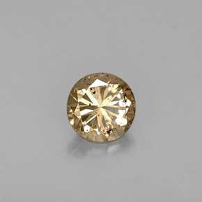 Diamante naturale marrone da 0,44 ct, taglio rotondo, SI