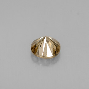 Diamante naturale marrone da 0,44 ct, taglio rotondo, SI