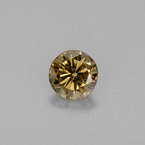 Diamante naturale marrone da 0,32 ct, taglio rotondo, VS-SI