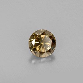 Diamante naturale marrone da 0,32 ct, taglio rotondo, VS-SI