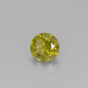 Diamante naturale giallo da 0,17 ct, taglio rotondo, SI