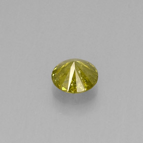 Diamante naturale giallo da 0,17 ct, taglio rotondo, SI