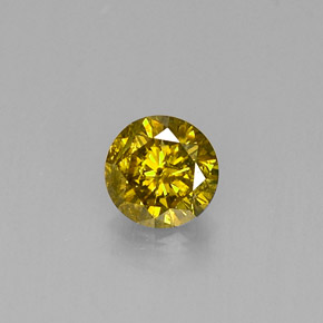 Diamante naturale marrone da 0,19 ct, taglio rotondo, SI