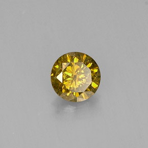 Diamante naturale marrone da 0,19 ct, taglio rotondo, SI