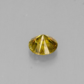 Diamante naturale marrone da 0,19 ct, taglio rotondo, SI