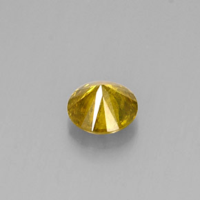Diamante naturale giallo da 0,20 ct, taglio rotondo, SI