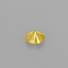 Diamante Giallo naturale da 0.12 ct, Taglio rotondo, SI-I1