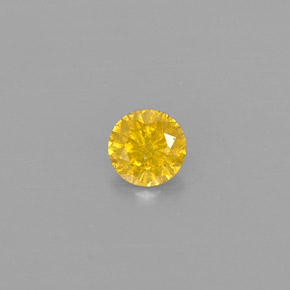 Diamante naturale giallo da 0,10 ct, taglio rotondo, SI-I1