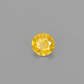 Diamante naturale giallo da 0,10 ct, taglio rotondo, SI-I1
