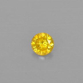 Diamante naturale giallo da 0,11 ct, taglio rotondo, SI-I1