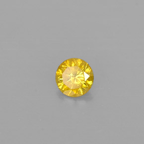 Diamante naturale giallo da 0,11 ct, taglio rotondo, SI-I1