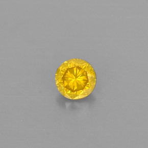 Diamante Giallo naturale da 0.13 ct, Taglio rotondo, SI-I1