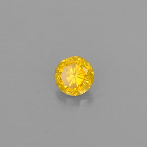 Diamante Giallo naturale da 0.13 ct, Taglio rotondo, SI-I1