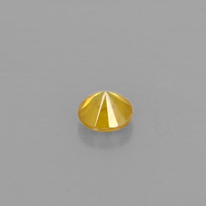 Diamante Giallo naturale da 0.13 ct, Taglio rotondo, SI-I1