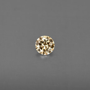 Diamante naturale giallo da 0,13 ct, taglio rotondo, VS