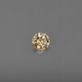 Diamante naturale giallo da 0,13 ct, taglio rotondo, VS
