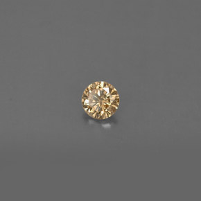 Diamante Color champagne naturale da 0.15 ct, Taglio rotondo, VS