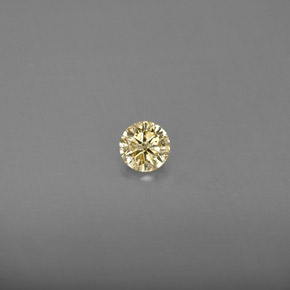 Diamante naturale giallo da 0,18 ct, taglio rotondo, VS