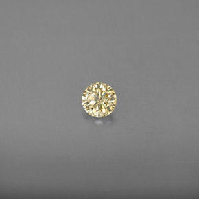 Diamante naturale giallo da 0,18 ct, taglio rotondo, VS