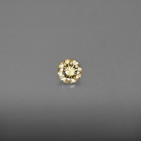Diamante naturale giallo da 0,17 ct, taglio rotondo, VS