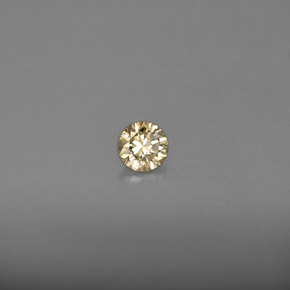 Diamante naturale giallo da 0,17 ct, taglio rotondo, VS