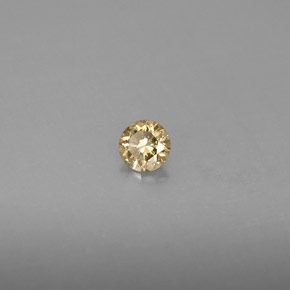 Diamante naturale giallo da 0,20 ct, taglio rotondo, VS