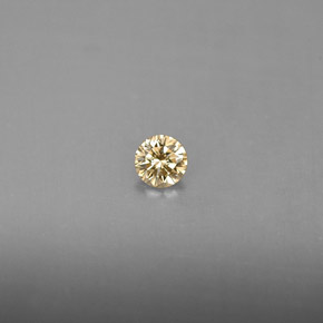 Diamante naturale giallo da 0,14 ct, taglio rotondo, VS