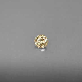 Diamante naturale giallo da 0,14 ct, taglio rotondo, VS