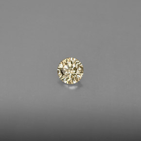 Diamante naturale giallo da 0,21 ct, taglio rotondo, VS