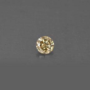 Diamante naturale giallo da 0,17 ct, taglio rotondo, VS