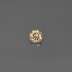 Diamante naturale marrone da 0,14 ct, taglio rotondo, VS