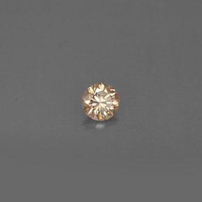 Diamante naturale marrone da 0,14 ct, taglio rotondo, VS