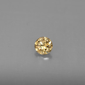 Diamante Color champagne naturale da 0.24 ct, Taglio rotondo, VS