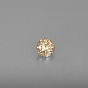 Diamante Color champagne naturale da 0.18 ct, Taglio rotondo, VS
