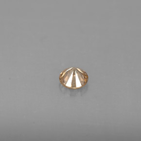 Diamante Color champagne naturale da 0.18 ct, Taglio rotondo, VS